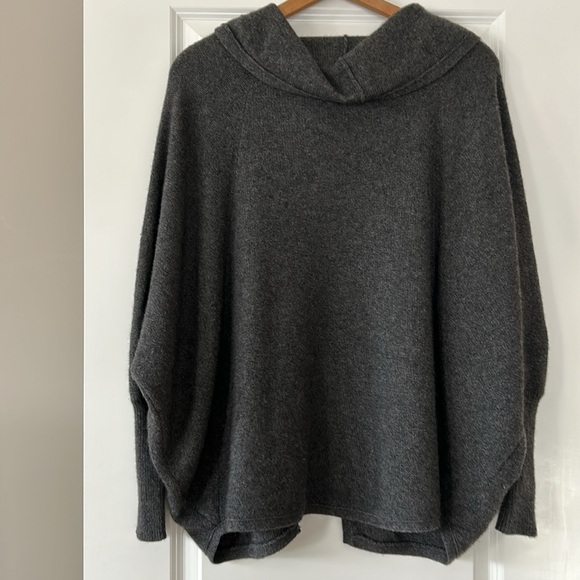 Joie Grey Cashmere/Wool Clementine Cardigan Sweater w Dolman Long Sleeves - Picture 11 of 15